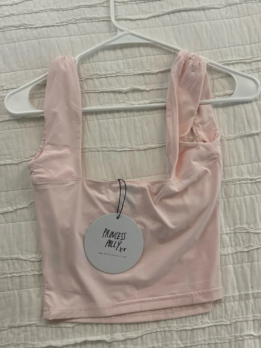 NTW Princess Polly Pink Gathered Accent Women's Tank Top